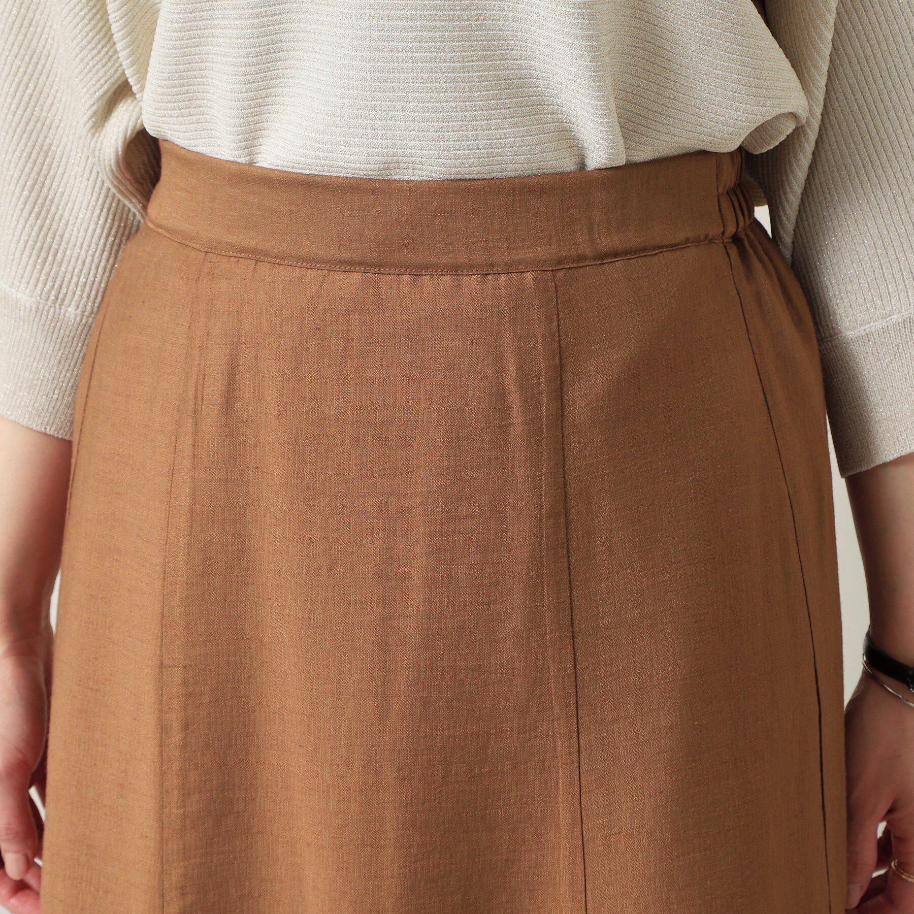 ITS&rsquo;DEMO「【ウエストゴム／洗濯機OK】リネン混マーメイドスカート」|スカート|