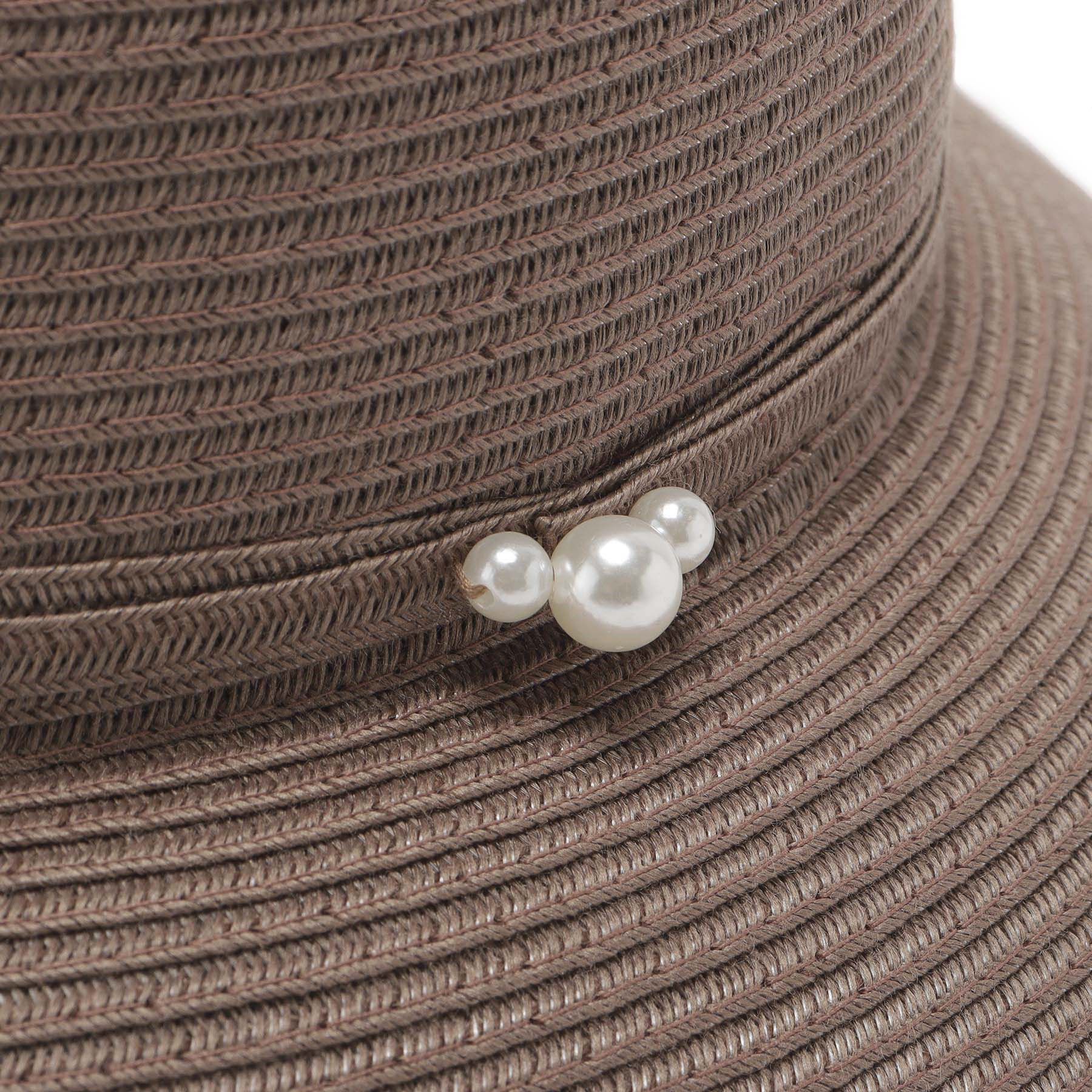 ITS&rsquo;DEMO「【サイズ調整可／手洗い可】パール調コシ巻きハット」|ハット|