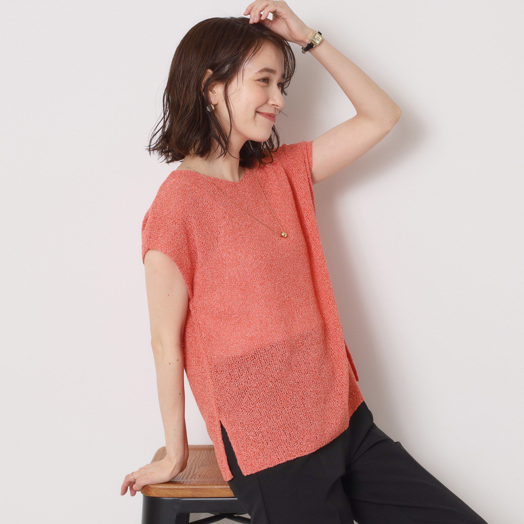 ITS&rsquo;DEMO「【手洗い可】ブークレラメフレンチニット」|ニット・セーター|