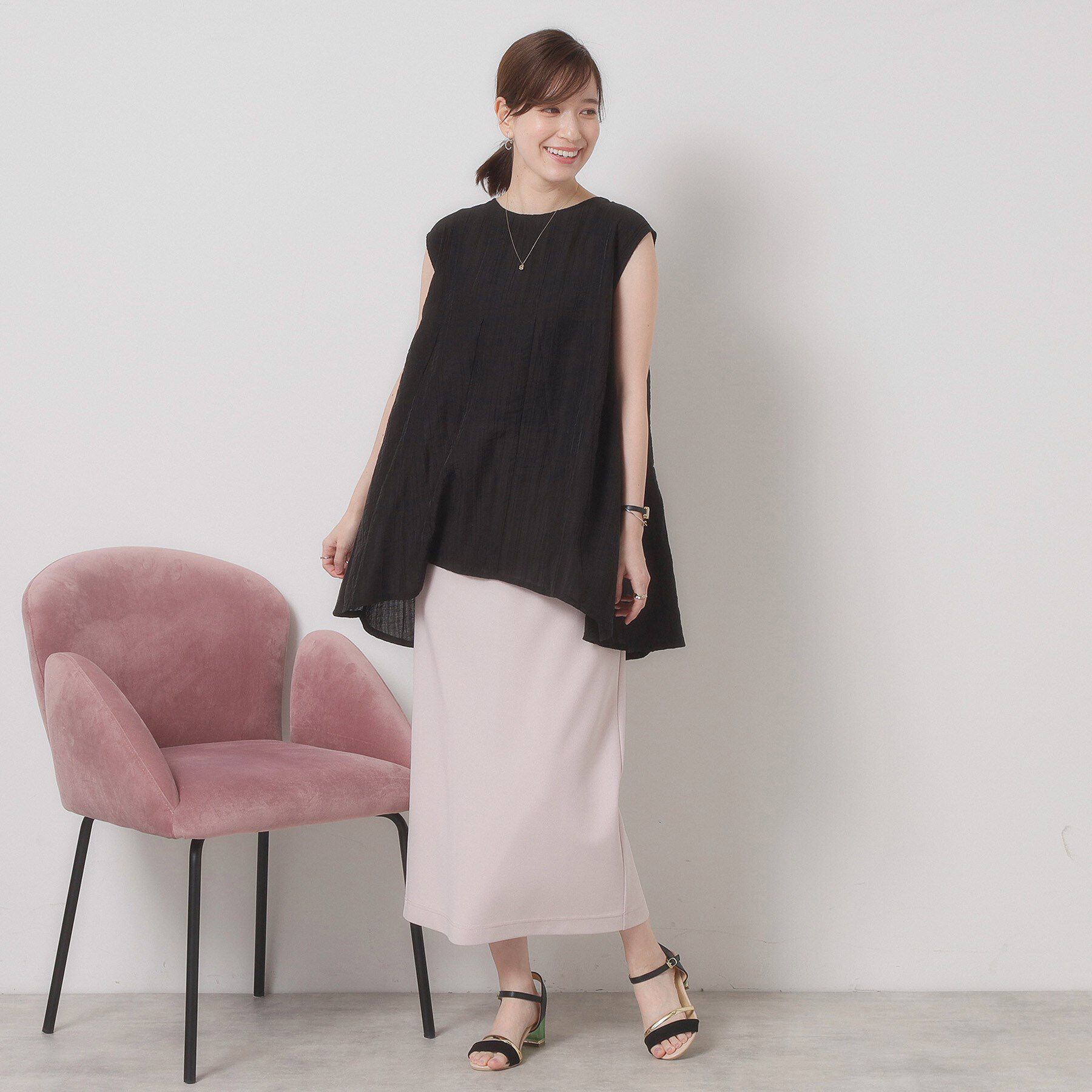 ITS&rsquo;DEMO「【手洗い可】シアーストライプブラウス」|シャツ・ブラウス|