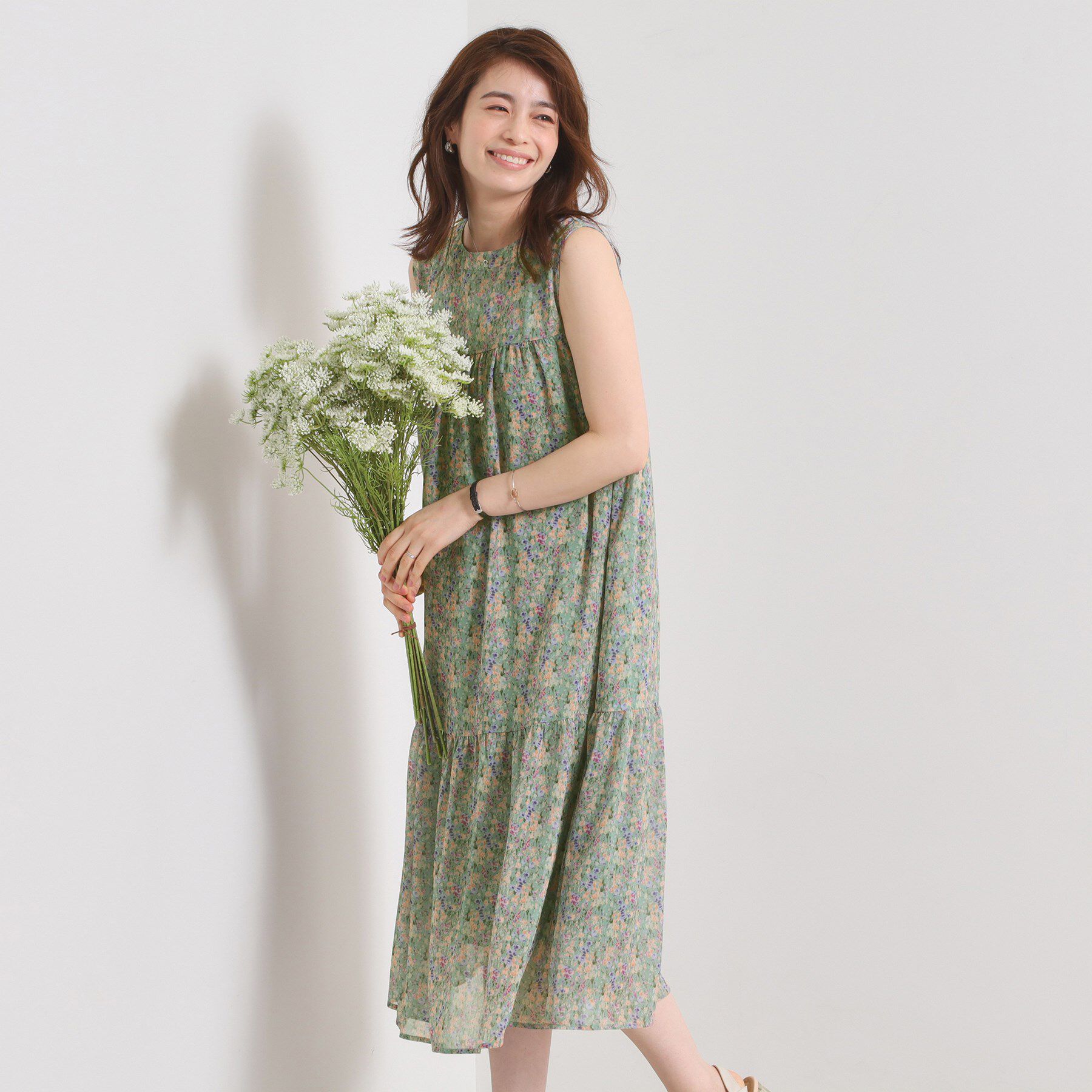 ITS&rsquo;DEMO「【洗濯機OK】マキシ丈ワンピース」|ワンピース|