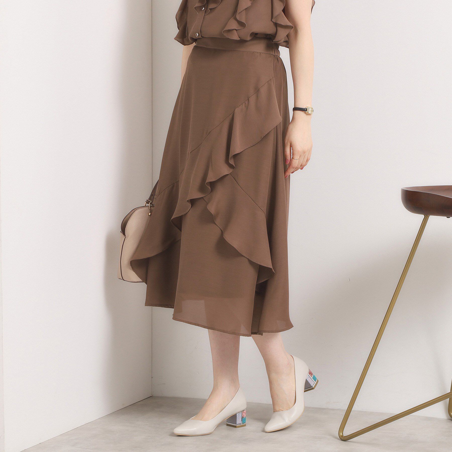 ITS&rsquo;DEMO「【手洗い可／セットアップ可】シアーフリルスカート」|スカート|