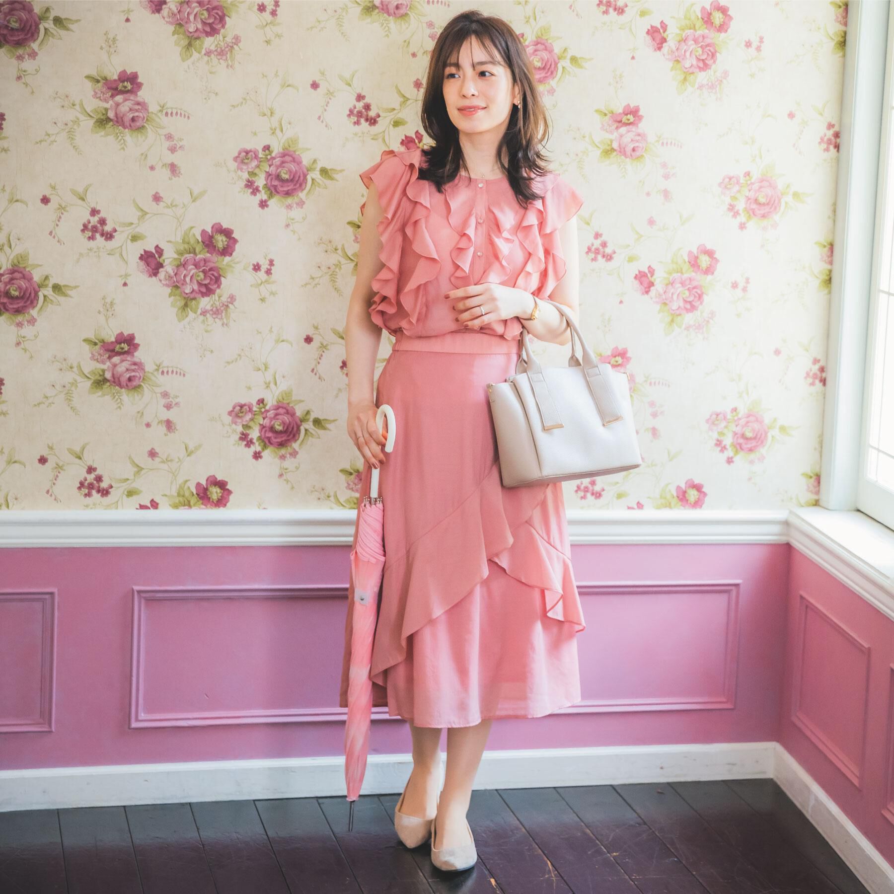 ITS&rsquo;DEMO「【手洗い可／セットアップ可】シアーフリルスカート」|スカート|