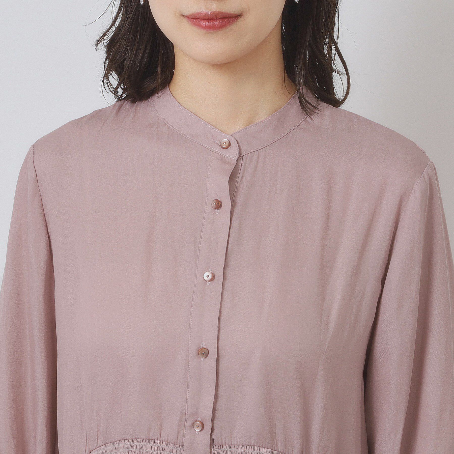 ITS&rsquo;DEMO「【手洗い可】サテンペプラムブラウス」|シャツ・ブラウス|