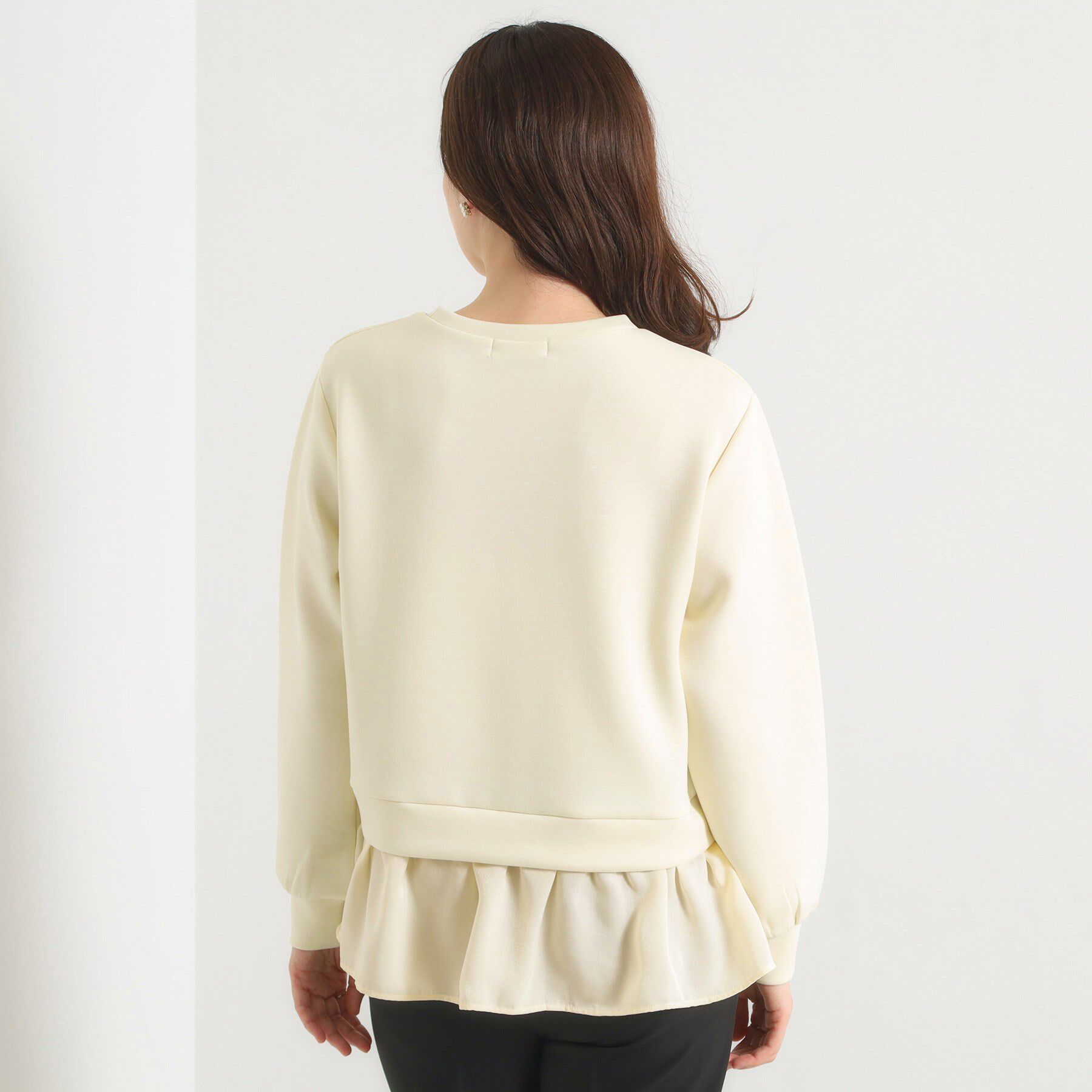 ITS&rsquo;DEMO「【洗濯機OK】異素材コンビプルオーバー」|Tシャツ・カットソー|