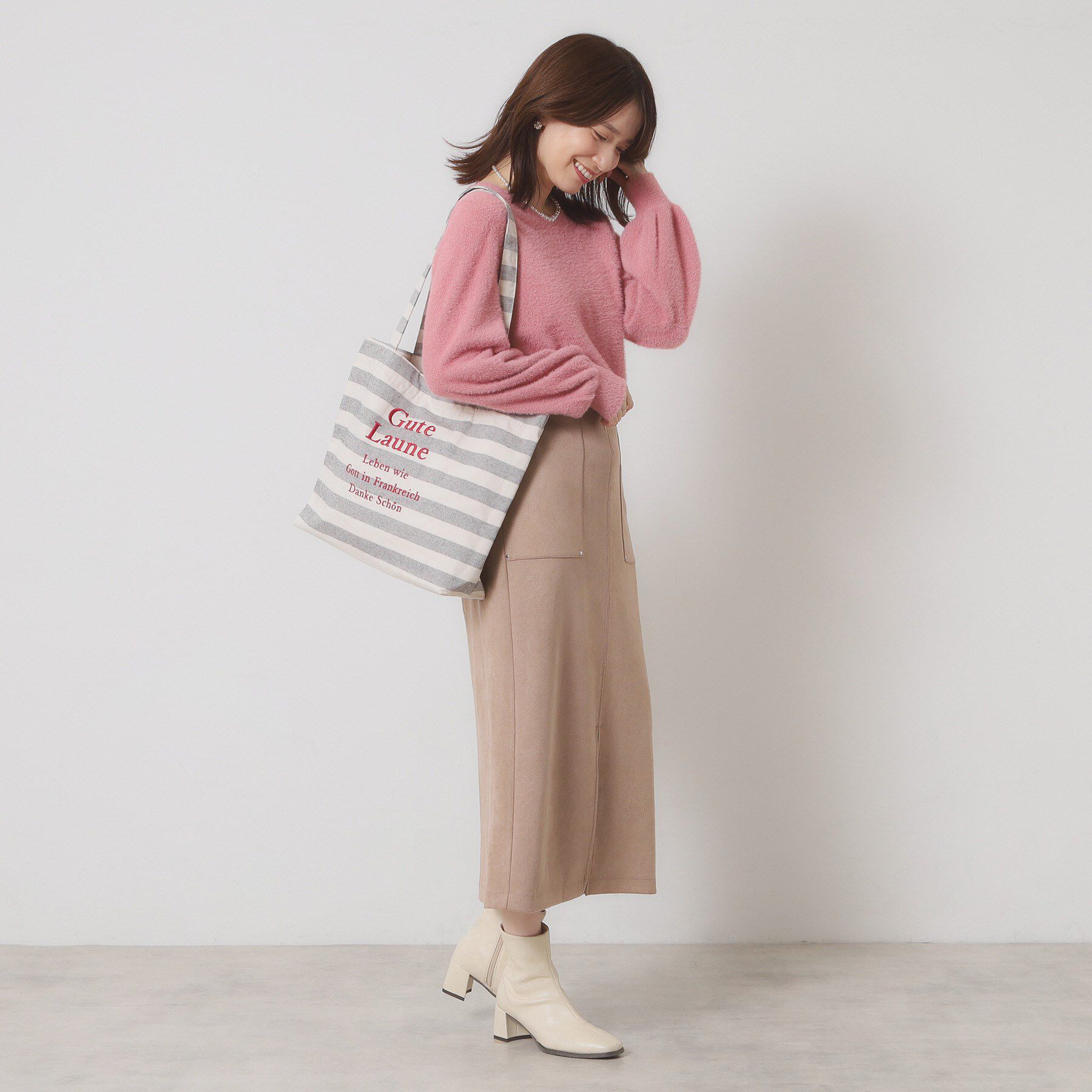 ITS&rsquo;DEMO「【A4対応】ロゴ刺繍ラージトート」|トートバッグ|