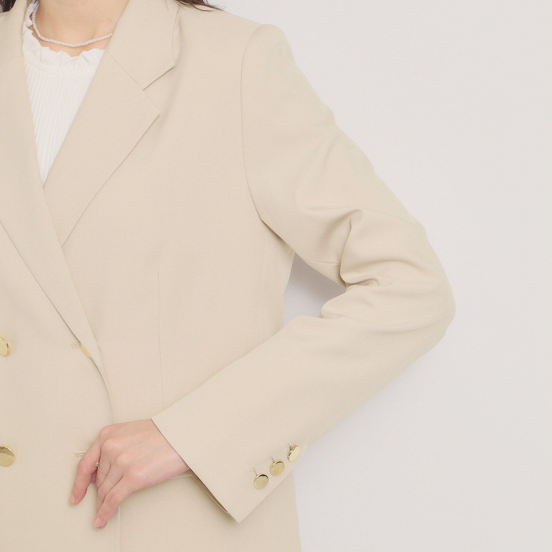 ITS&rsquo;DEMO「【入卒／洗濯機OK／イージーケア】ツイルストレッチダブルジャケット」|テーラードジャケット|