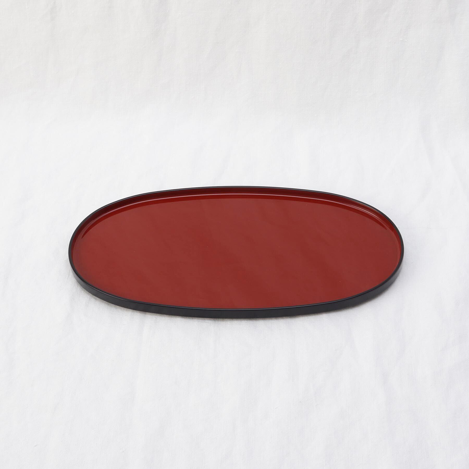 212 KITCHEN STORE「ハレとケ 越前塗り 小判型 おぼん　茜朱」|食器・キッチングッズ|