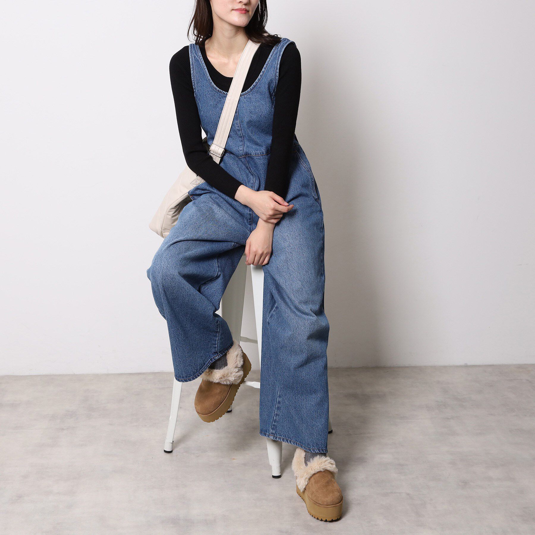 ESPERANZA「厚底2WAYフェイクムートンサボ」|ショートブーツ|