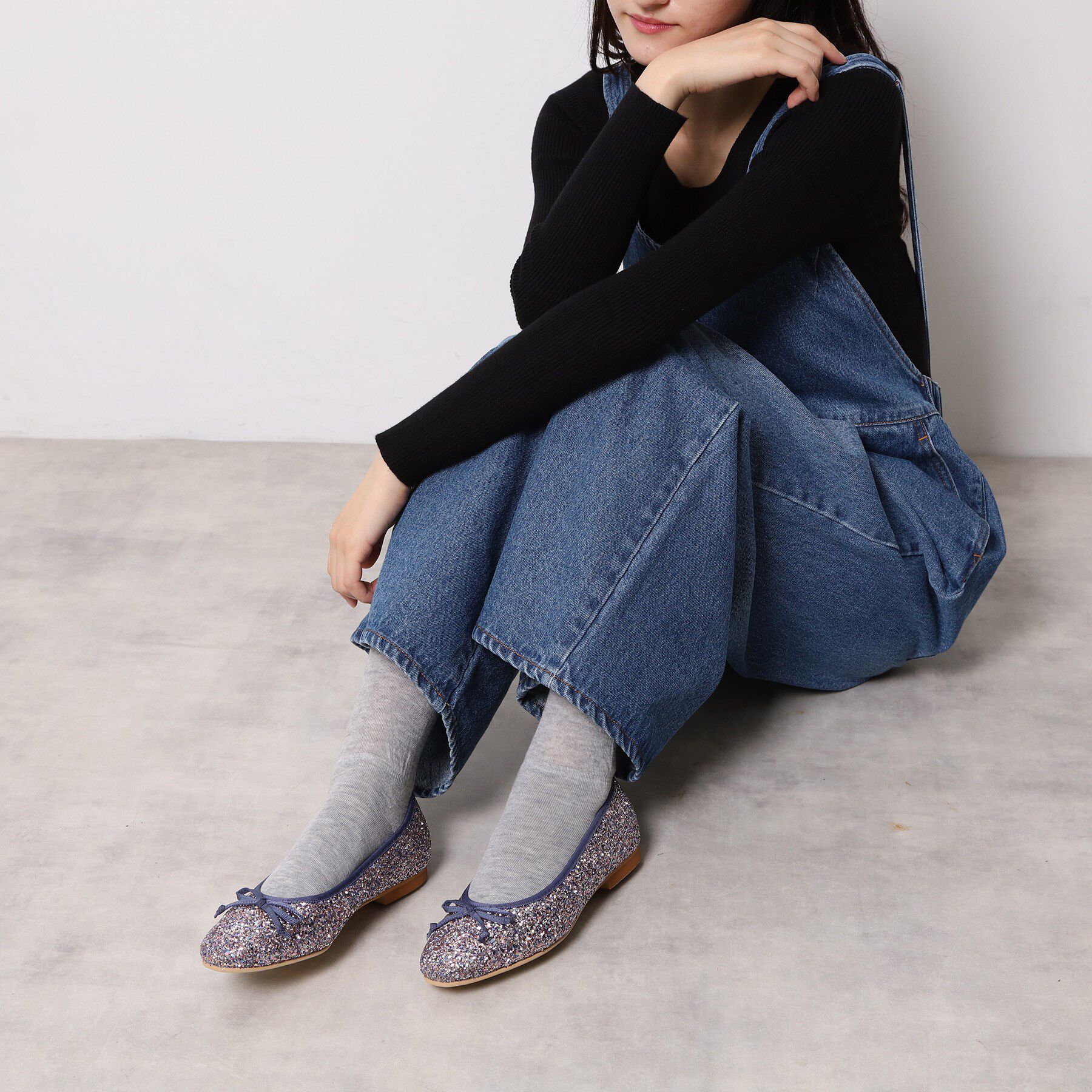 ESPERANZA「【EC限定カラーあり】グリッターバレエシューズ」|パンプス|