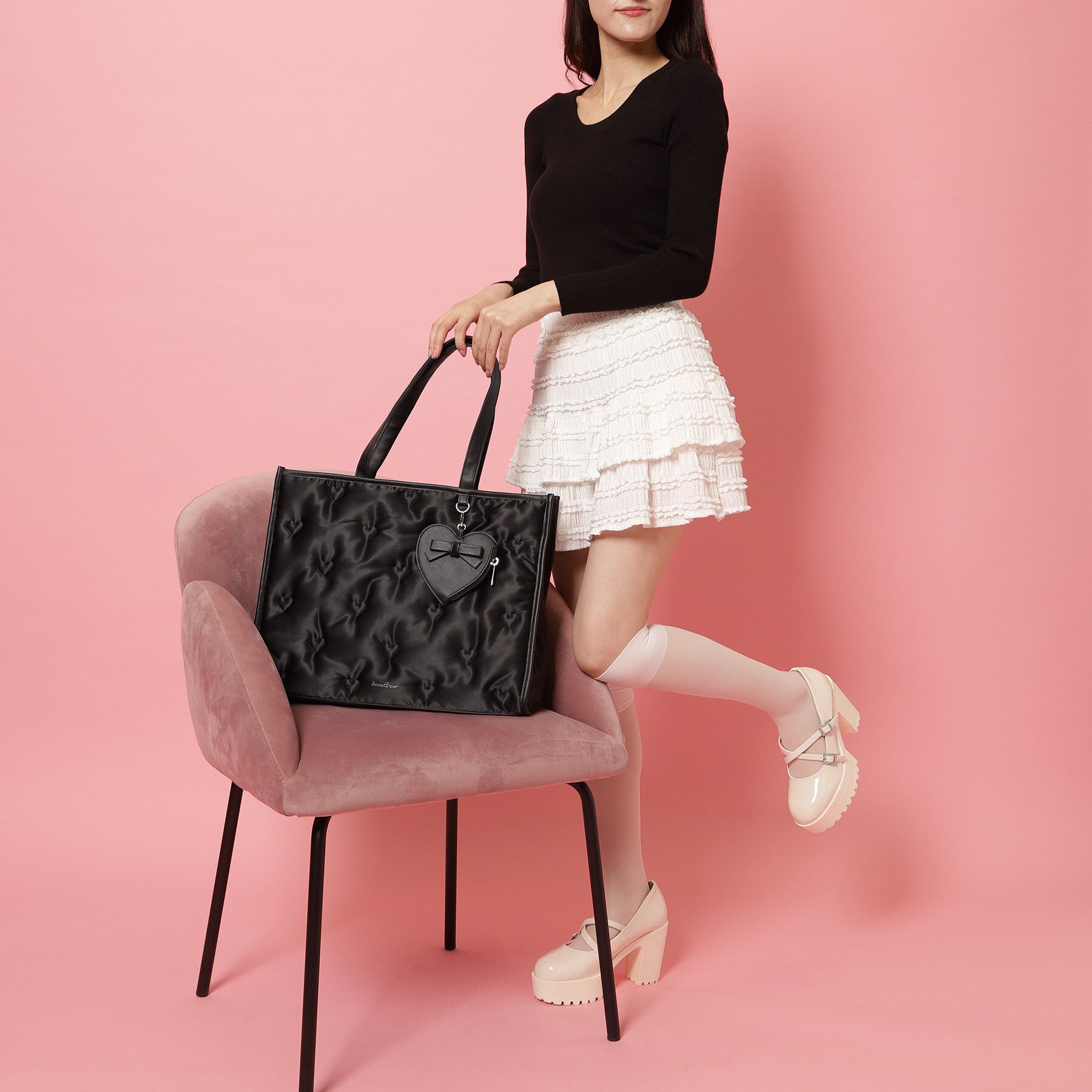 Ober Tashe「【新生活・新学期】ハートモチーフトートバッグ」|トートバッグ|