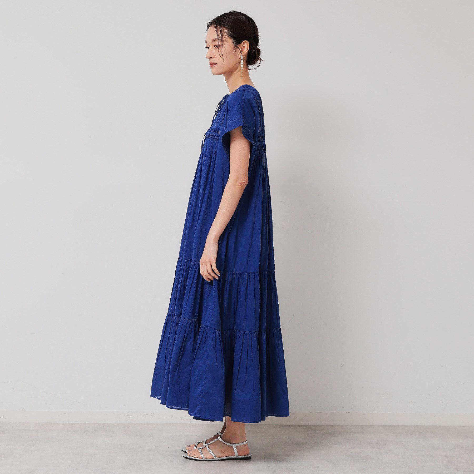 SunaUna「【涼しい！／インド綿】ティアードロングワンピース」|ワンピース|