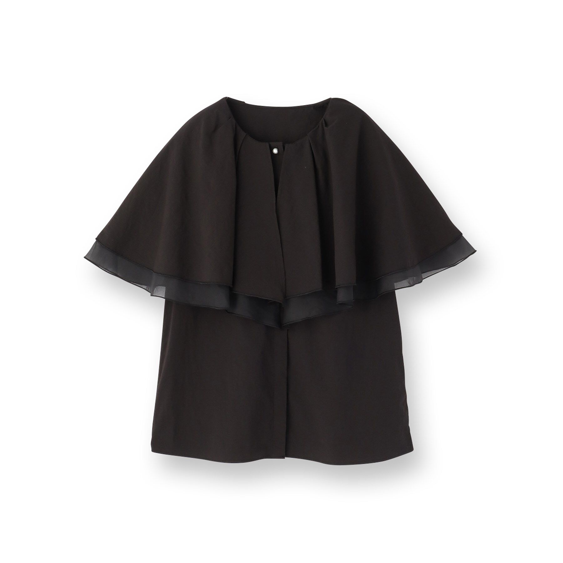 SunaUna「【フェミニン】ケープカラーブラウス」|シャツ・ブラウス|