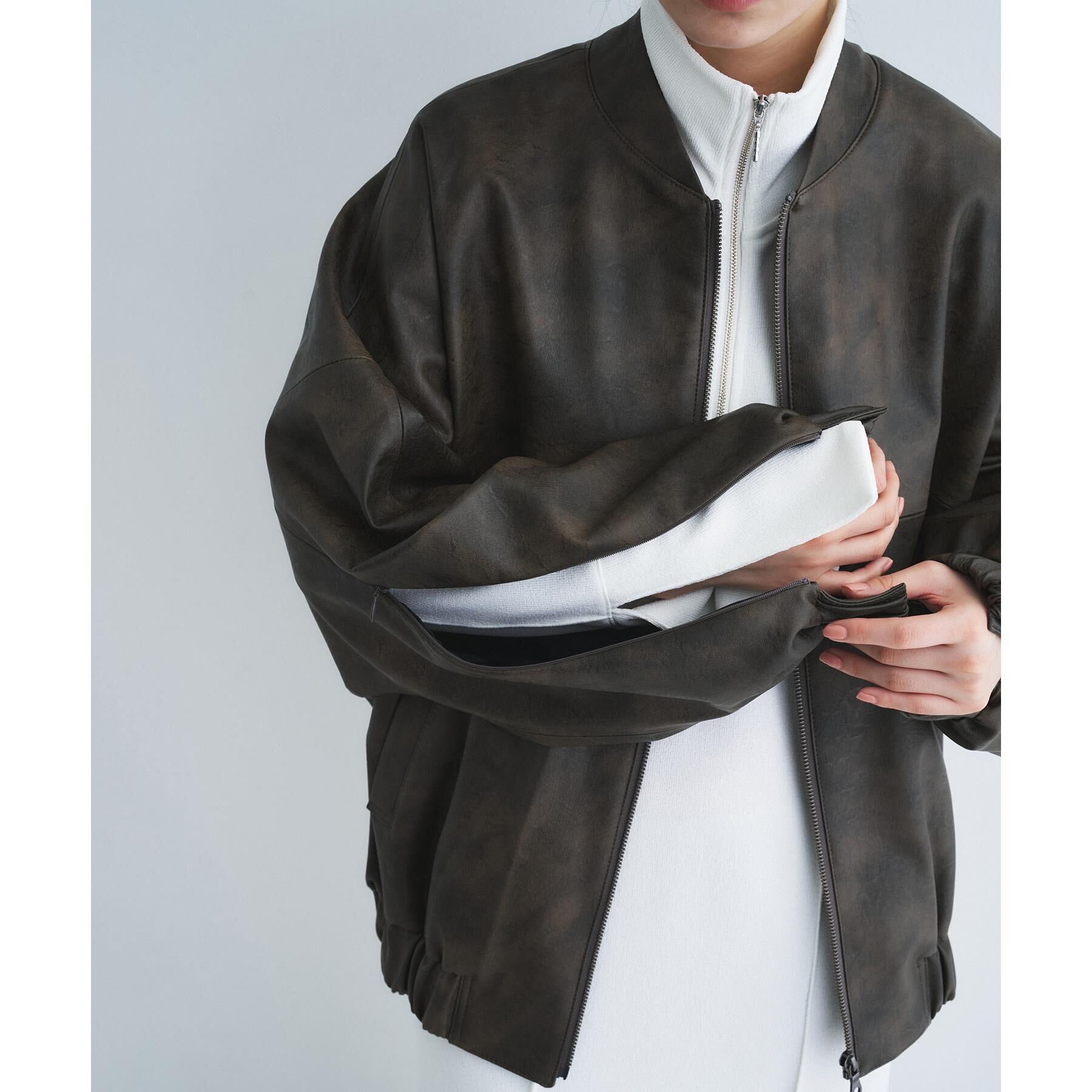 CODE A「【Re】grain zip over blouson」|ブルゾン・スタジャン|