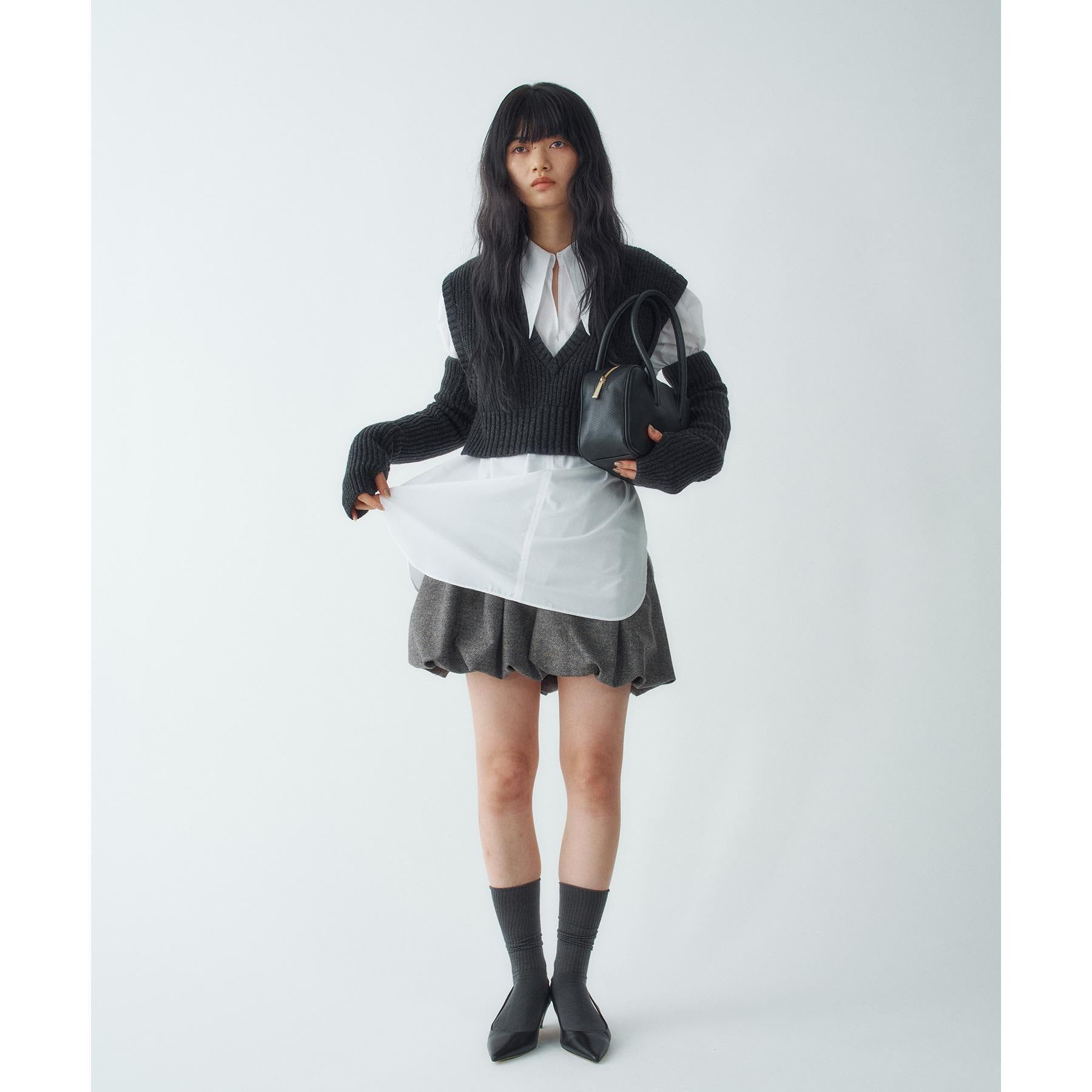 CODE A「【Re】point neck shirt」|シャツ・ブラウス|