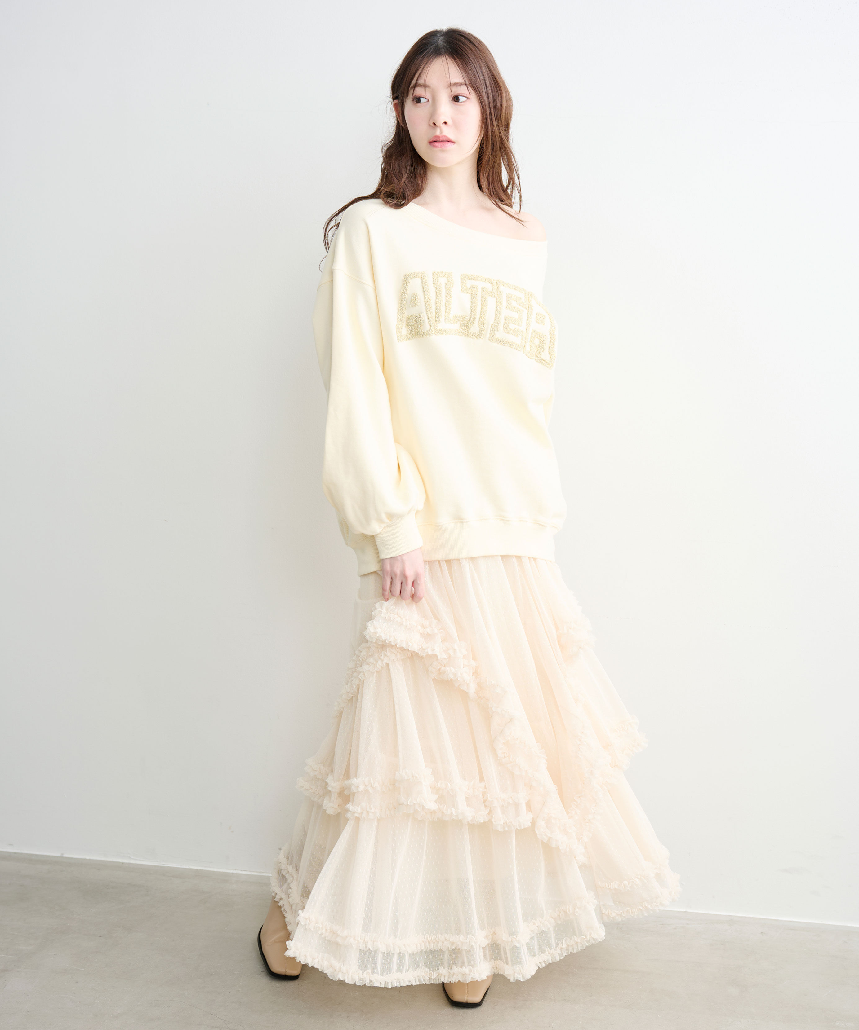 COCO DEAL「さがらグリッター刺繍ロゴスウェット」|スウェット・ジャージ|