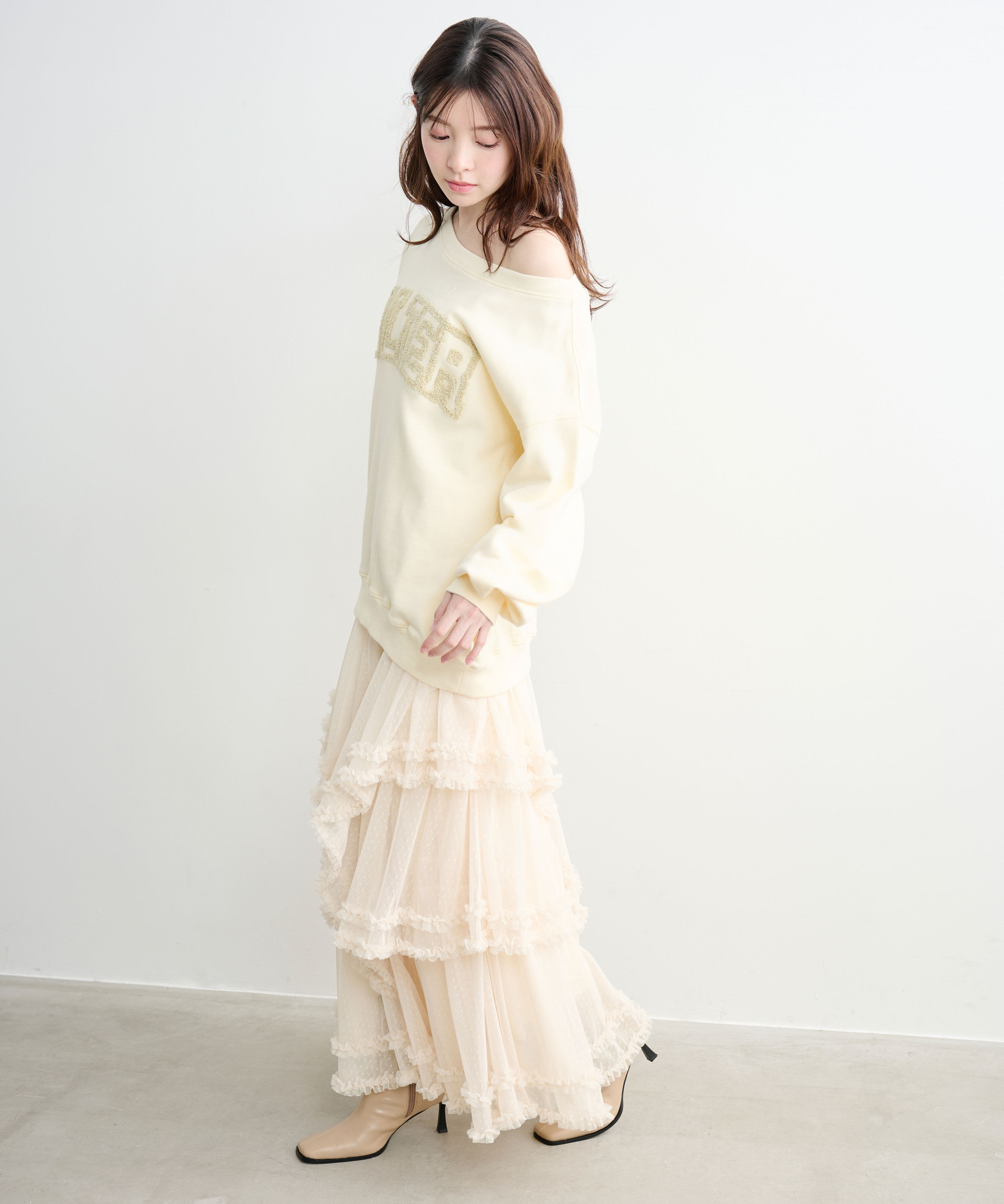 COCO DEAL「さがらグリッター刺繍ロゴスウェット」|スウェット・ジャージ|