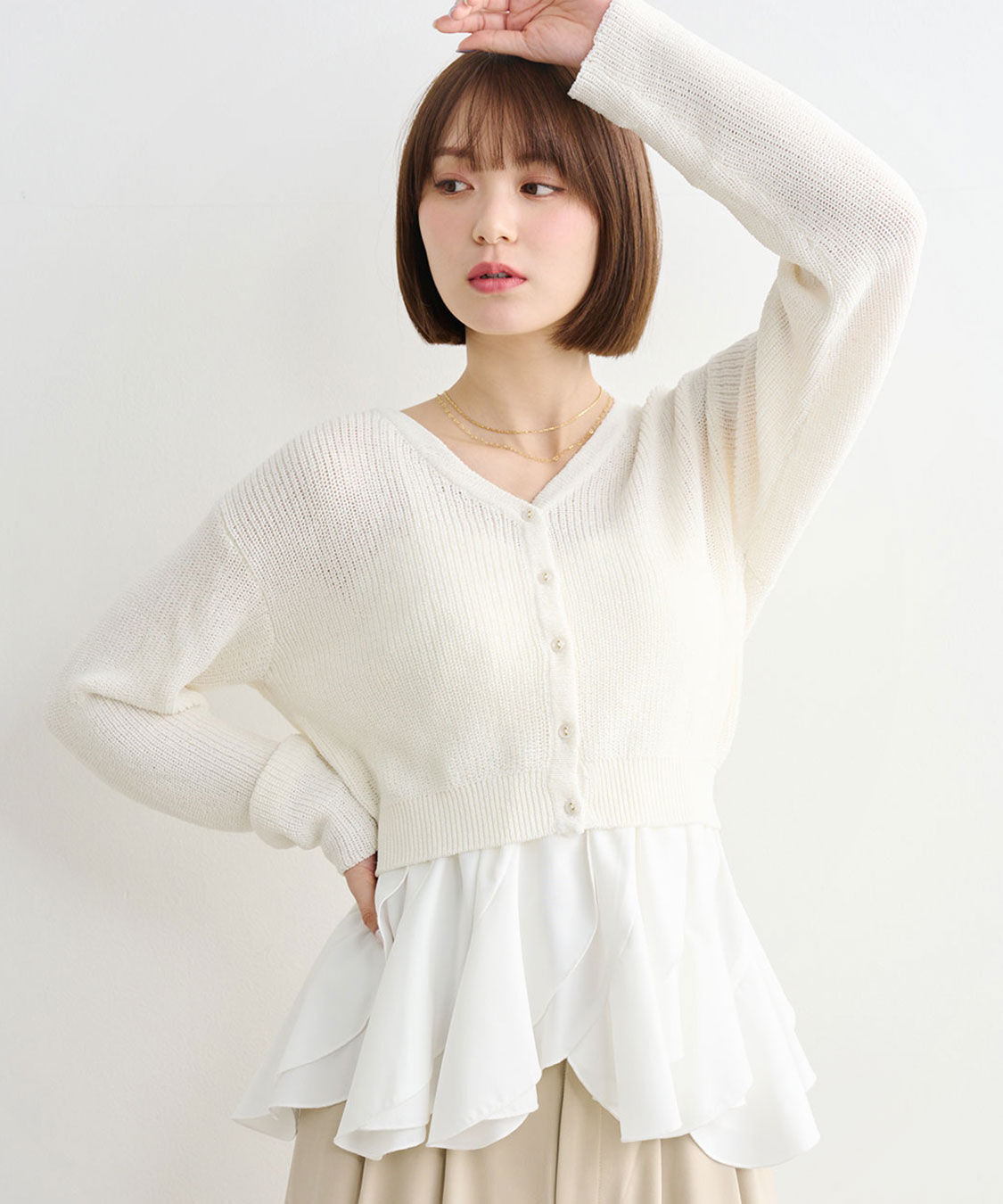 COCO DEAL「ラッフルキャミニットセット」|ニット・セーター|