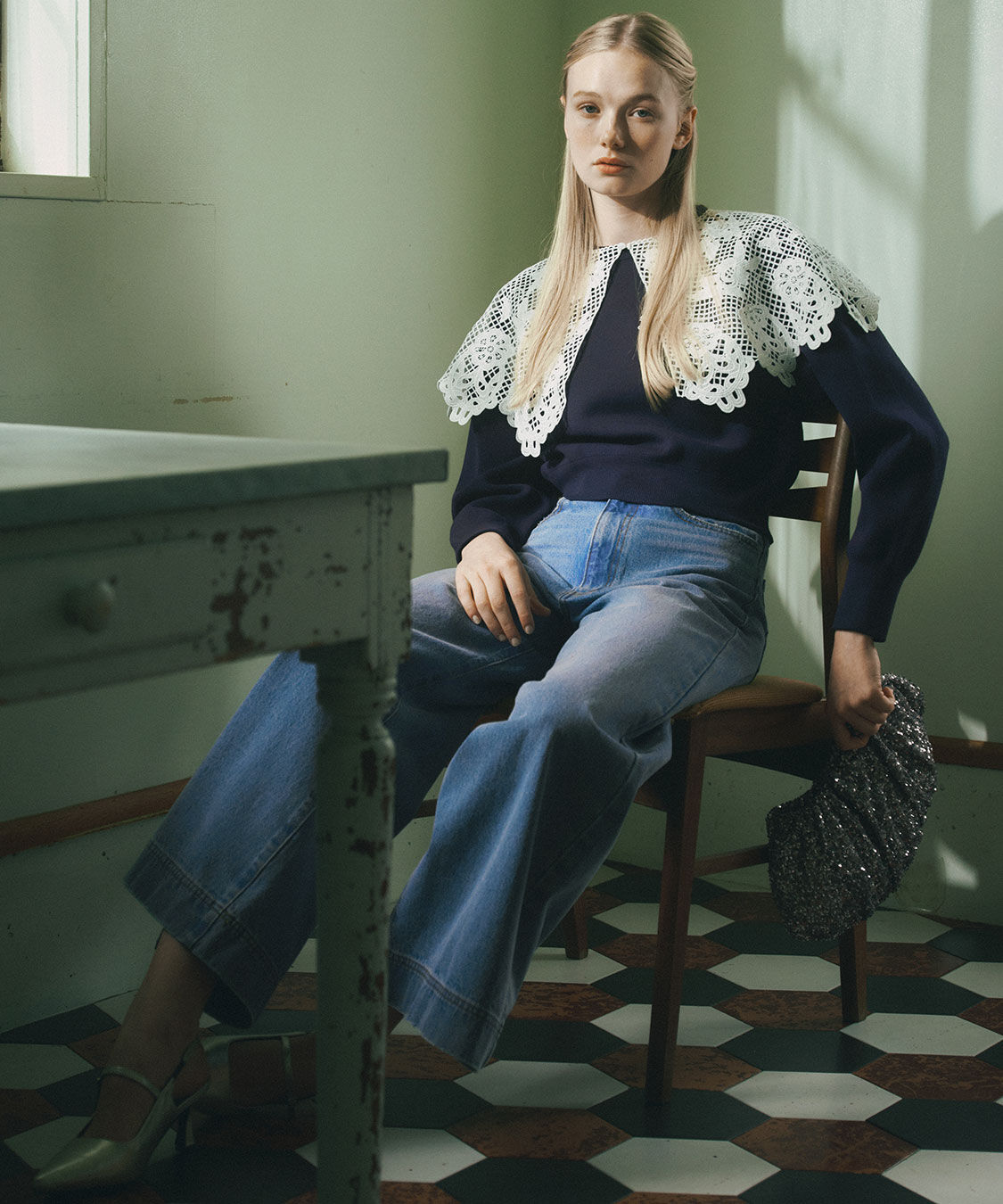 COCO DEAL「フレアワイドデニムパンツ」|デニム|