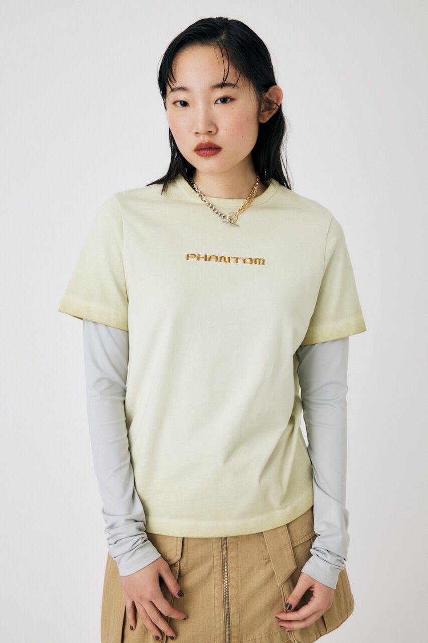 MOUSSY「LAYERED LIKE EMBROIDERY LS Tシャツ」|Tシャツ・カットソー|
