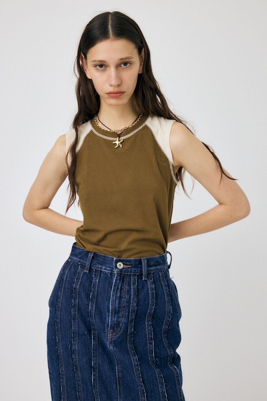 MOUSSY「SLEEVELESS RAGLAN Tシャツ」|その他|KHA