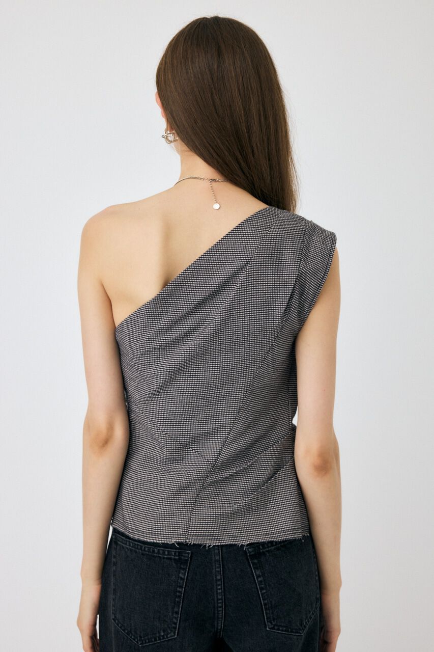 MOUSSY「PLAID ONE SHOULDER ブラウス」|その他|