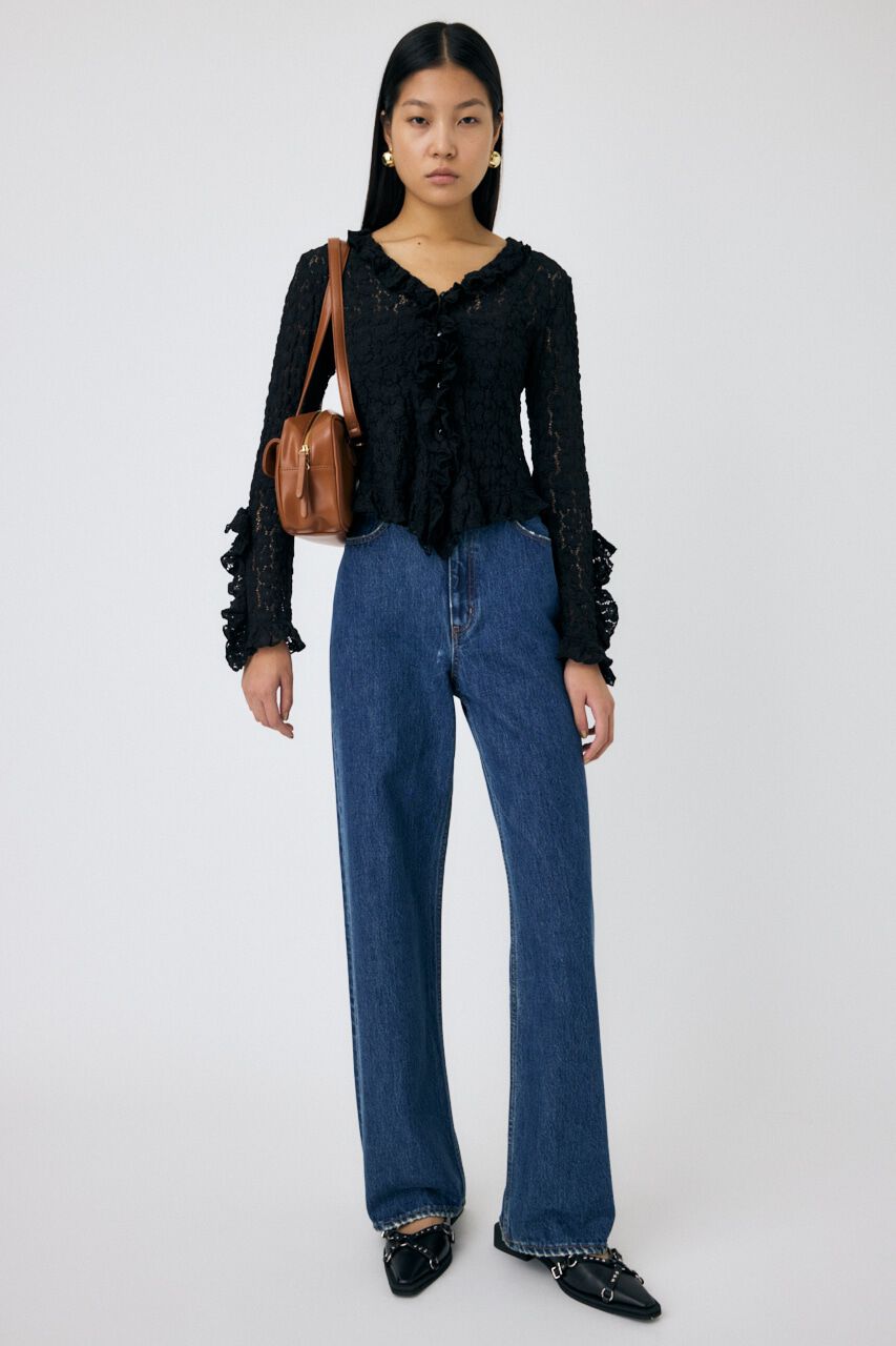 MOUSSY「CUT LACE RUFFLE ブラウス」|Tシャツ・カットソー|