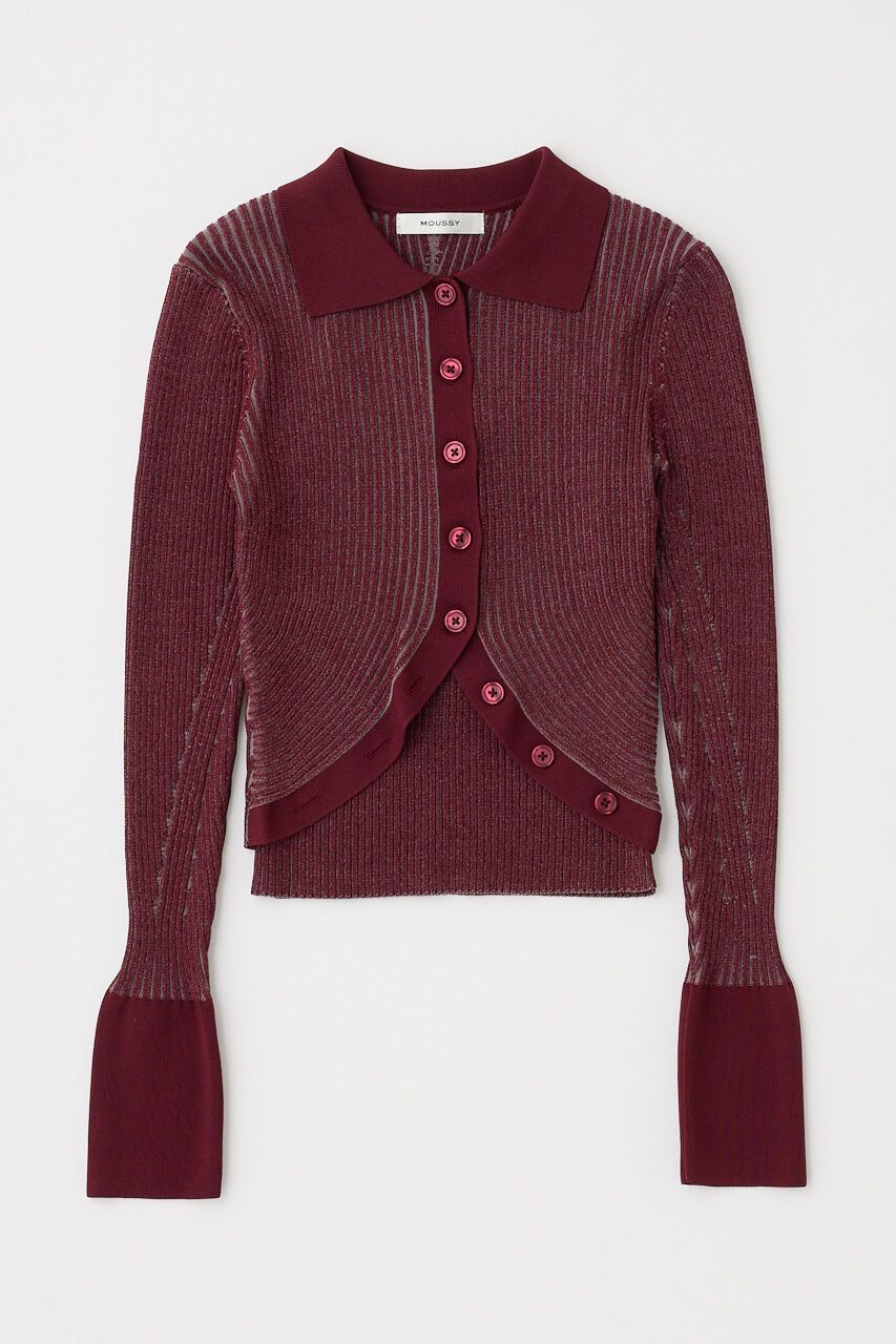 MOUSSY「RIB KNIT カーディガン&キャミ」|ニット・セーター|
