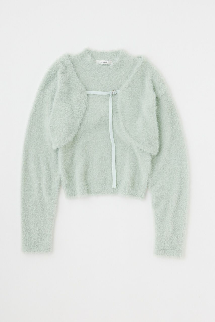 MOUSSY「SHAGGY KNIT ボレロ & タンク」|ニット・セーター|