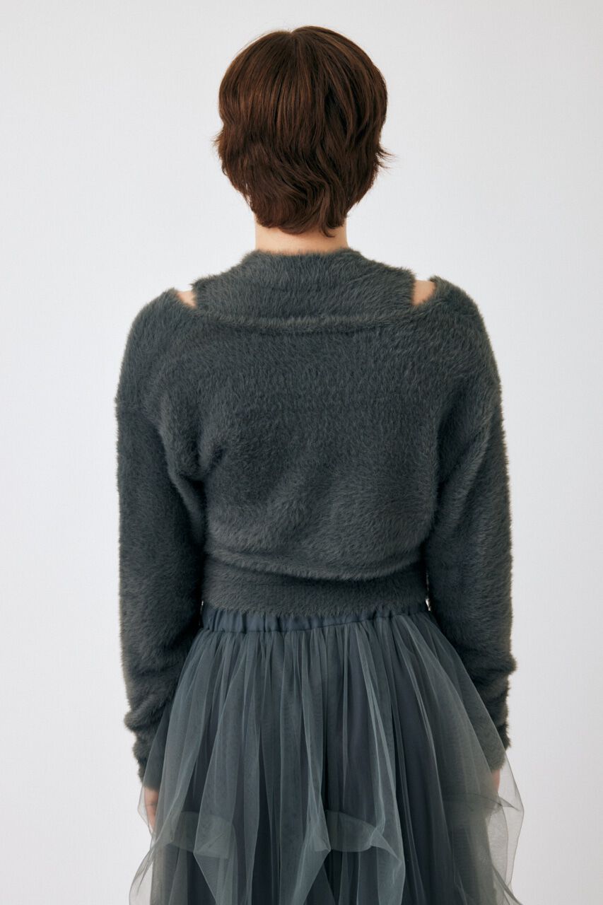 MOUSSY「SHAGGY KNIT ボレロ & タンク」|ニット・セーター|