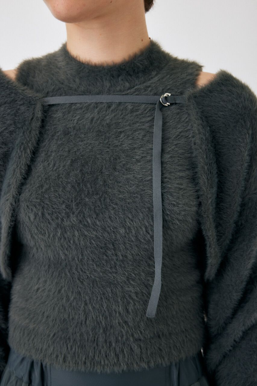 MOUSSY「SHAGGY KNIT ボレロ & タンク」|ニット・セーター|