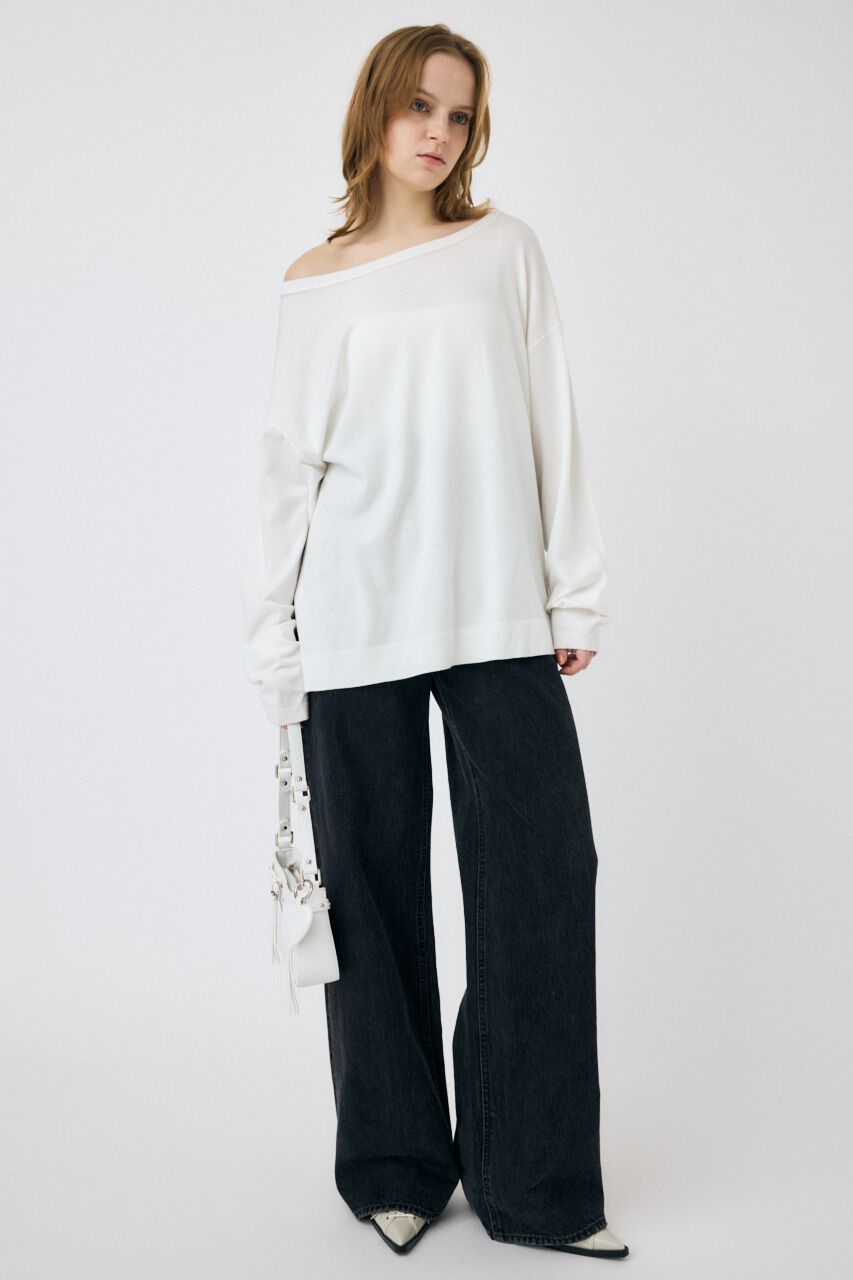 MOUSSY「OFF SHOULDER ルーズニット」|ニット・セーター|