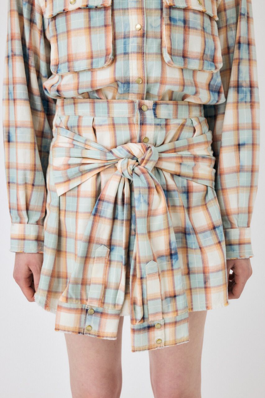 MOUSSY「BLEACH CHECK スカート」|スカート|