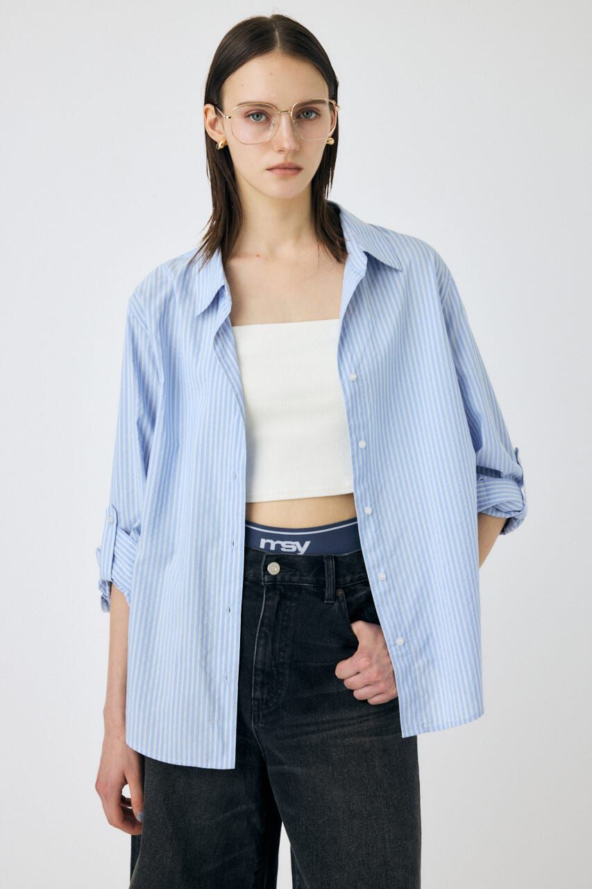 MOUSSY「RELAXED OVER シャツ」|シャツ・ブラウス|BLU
