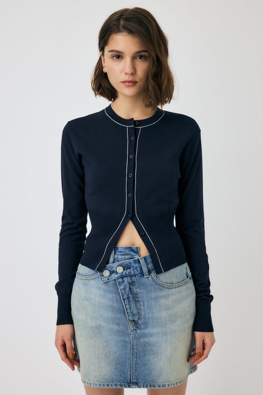 MOUSSY「COLOR STITCH カーディガン」|カーディガン|