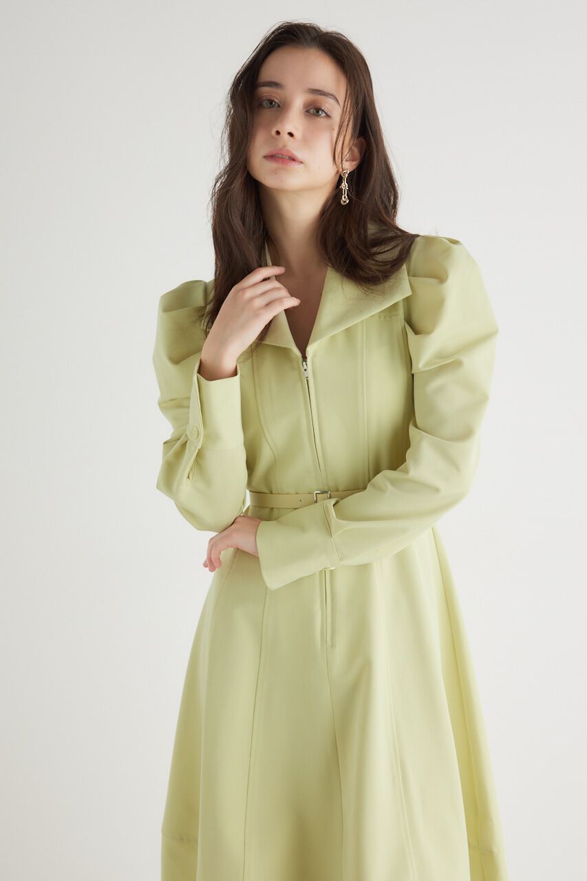 rienda「オーバーカラーZIPフレアOP」|ワンピース|