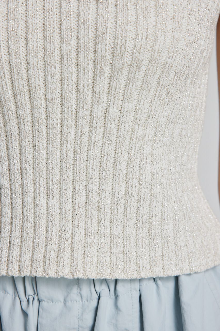 rienda「ホルターNCクロップドKnit TOP」|タンクトップ|