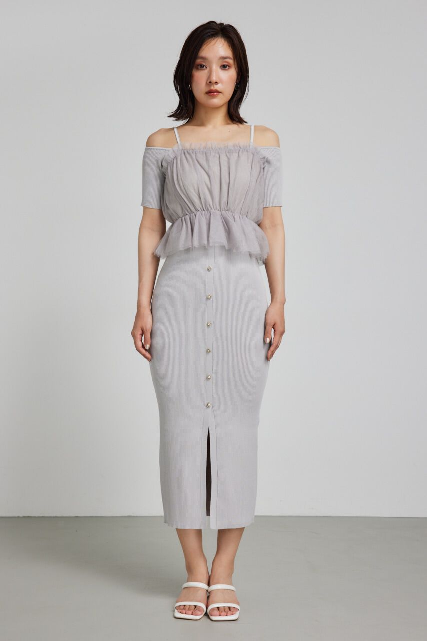 rienda「ビスチェセットタイトニットワンピース」|ワンピース|