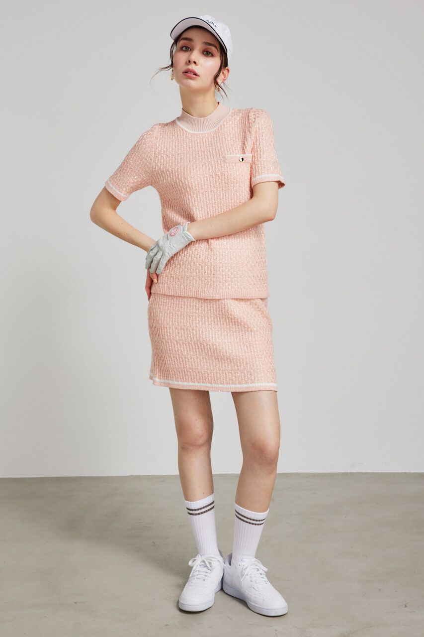 rienda「ニットツイードタイトJW/SK」|スカート|PNK