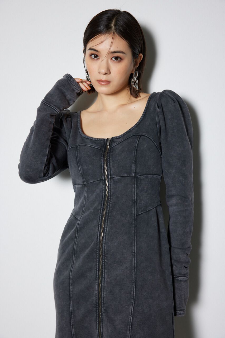 rienda「デニム風CUTタイトミニワンピース」|ワンピース|