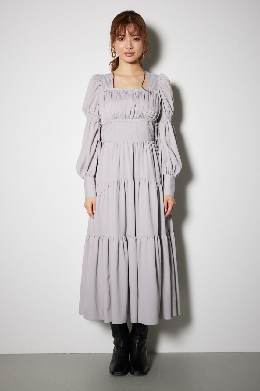 rienda「サイドリボンフレアワンピース」|ワンピース|