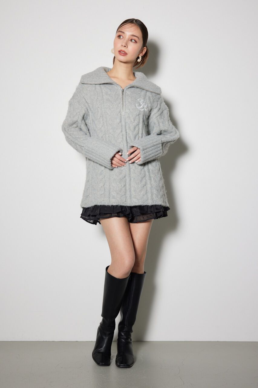 rienda「ケーブルルーズニット ワンピース」|ワンピース|