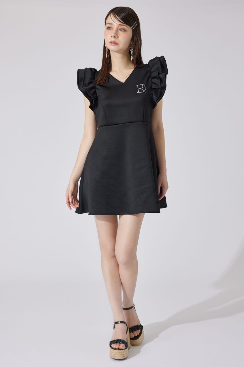 rienda「RDショルダーフリルカットミニワンピース」|ワンピース|