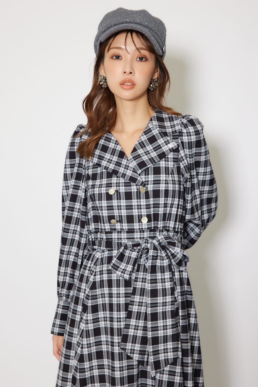 rienda「オープンカラーフレアワンピース」|ワンピース|