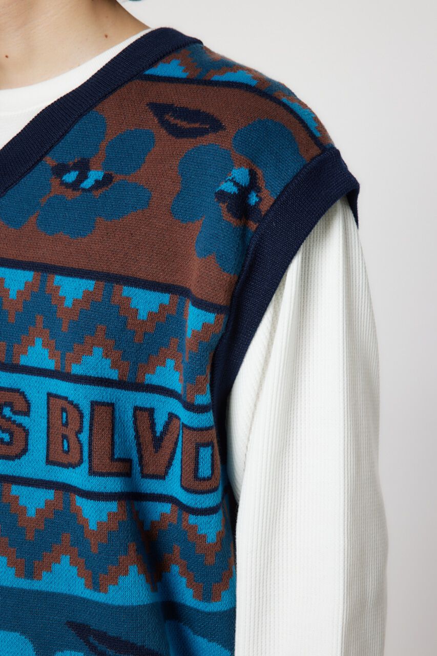 RODEO CROWNS「JQDニットベスト」|ニット・セーター|