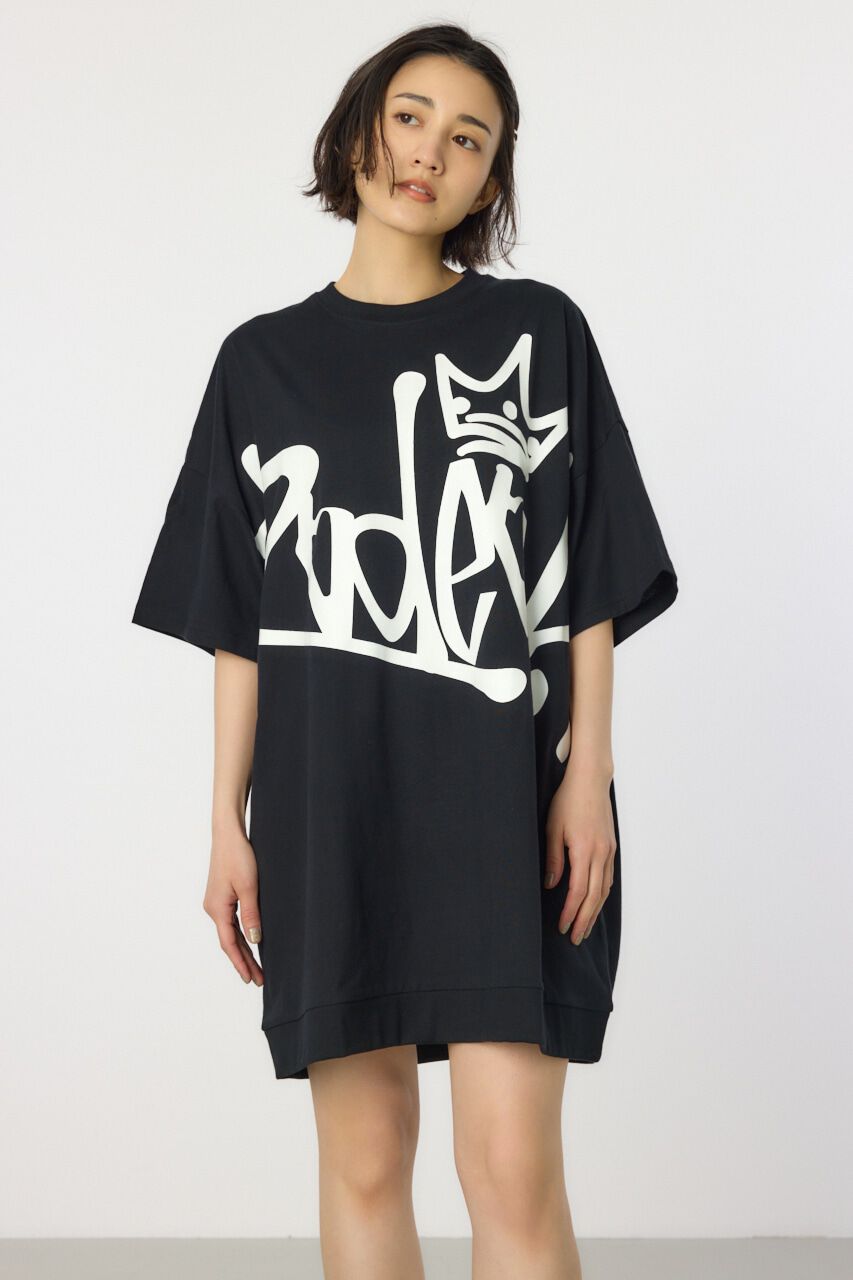 RODEO CROWNS「BIG SIGN LOGO Tワンピース」|ワンピース|BLK