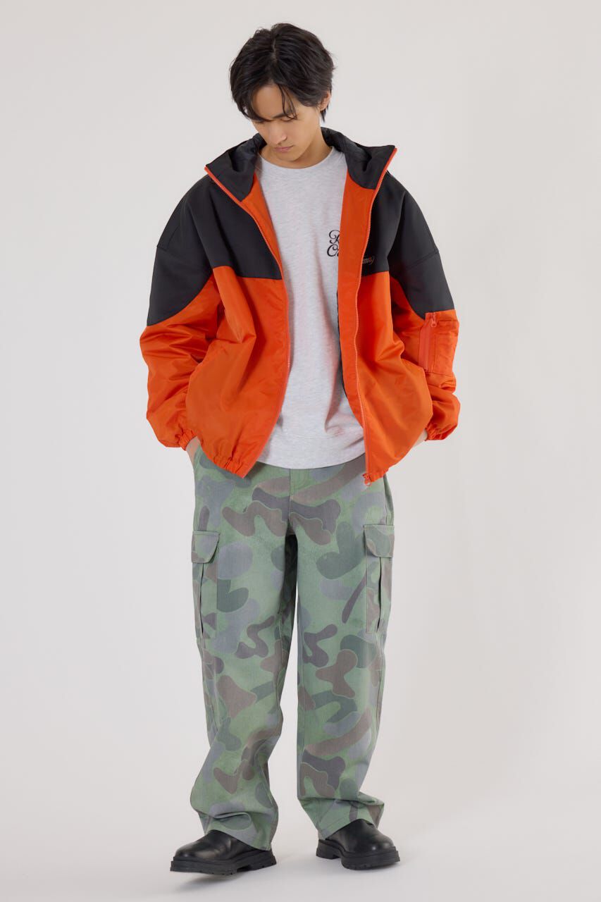 RODEO CROWNS「バイカラーフーデッドブルゾン」|ブルゾン・スタジャン|