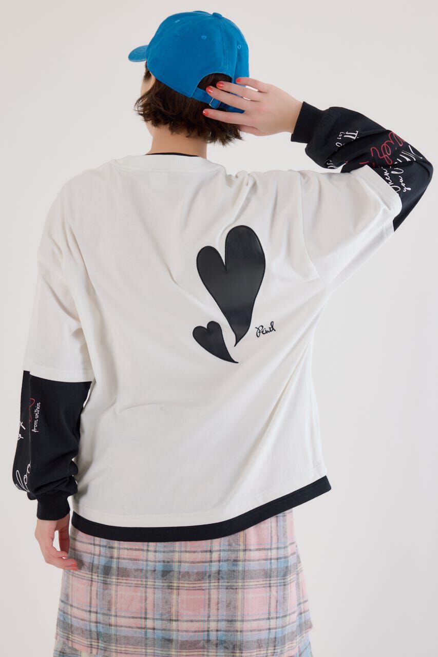 RODEO CROWNS「ハートフェイクレイヤードトップス」|Tシャツ・カットソー|