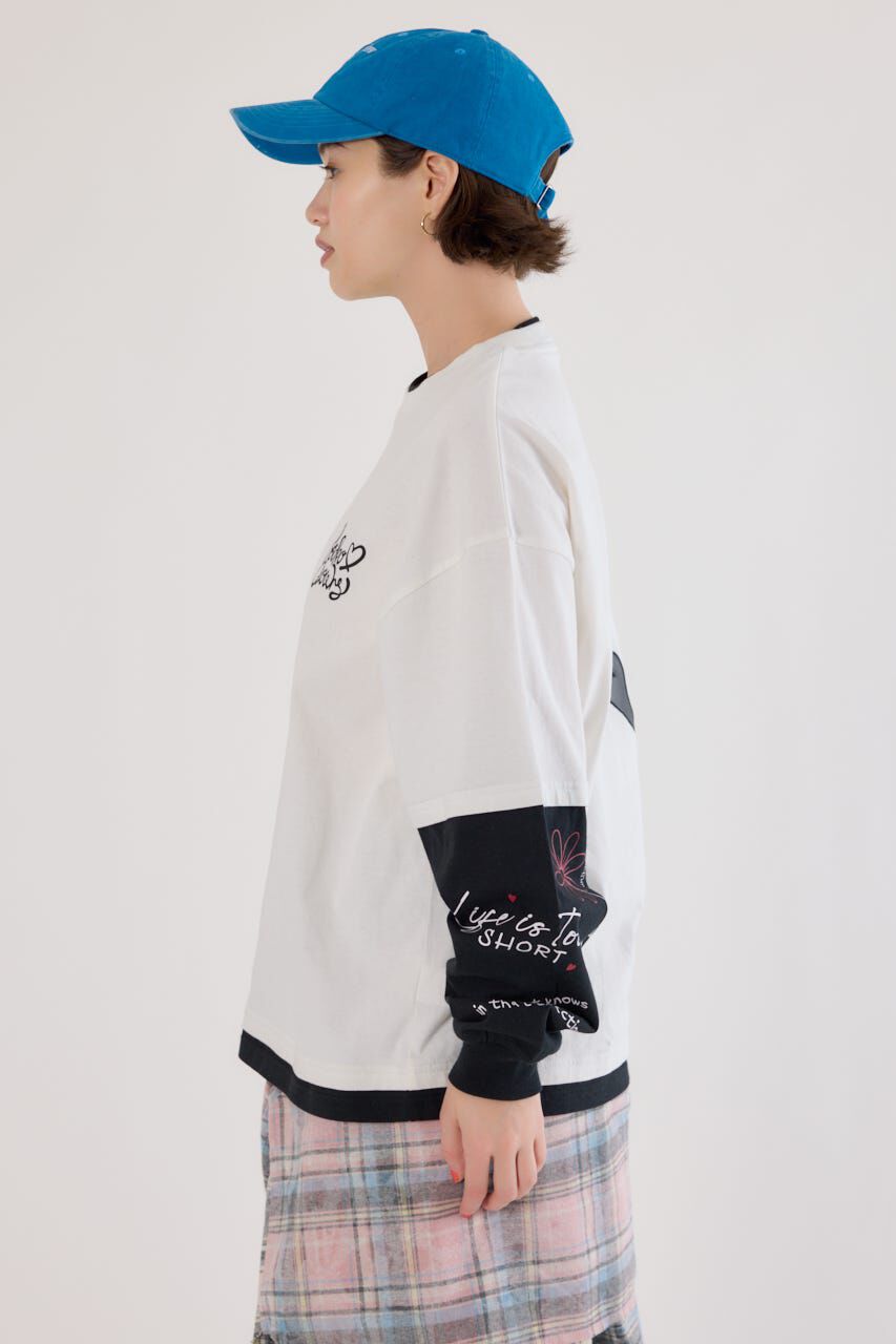 RODEO CROWNS「ハートフェイクレイヤードトップス」|Tシャツ・カットソー|