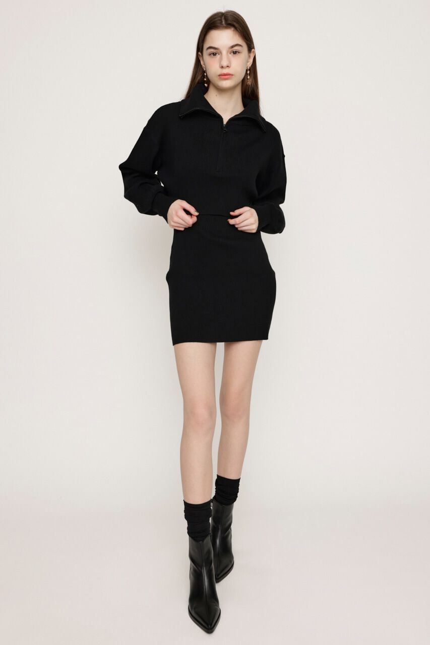 SLY「BIG COLLOR ZIP UP 2P ショートワンピース」|ワンピース|